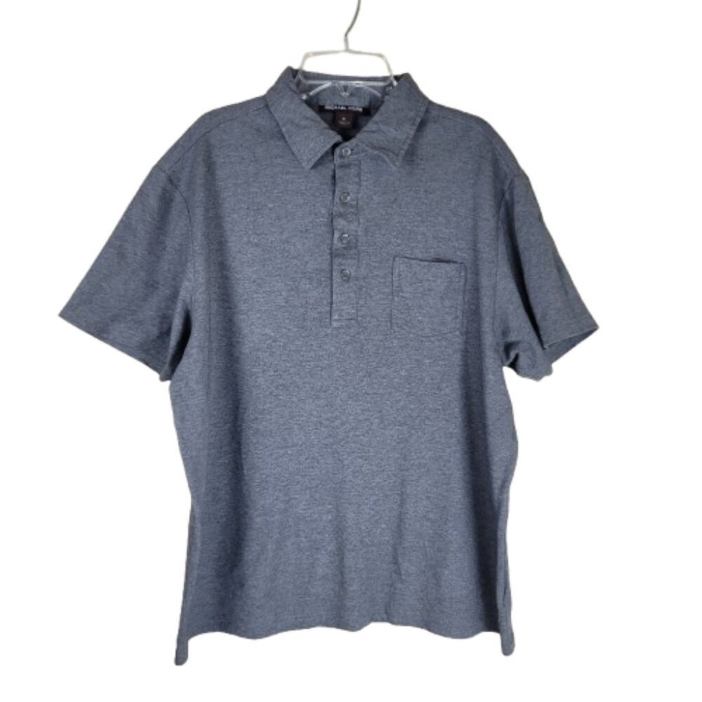 Michael Kors Classic Fit Short Sleeve Solid Gray Polo Shirt Size XL